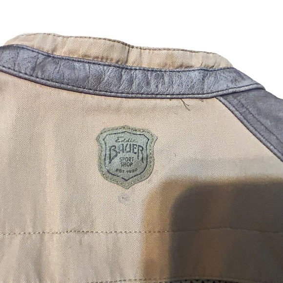 Vintage RARE Eddie Bauer Sport Shooting Vest Mesh Back Leather Trim Utility - Picture 6 of 16